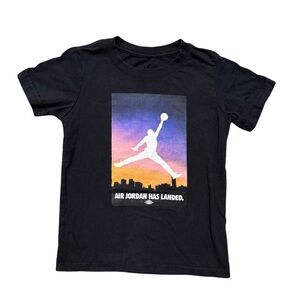 Jordan Black Short Sleeve Tee with Cityscape Graphic